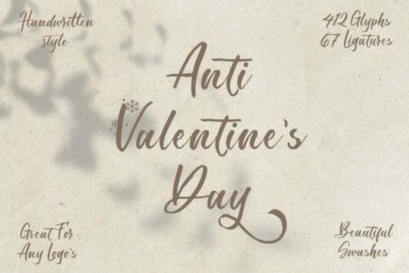 Anti Valentine’s Day Font for Elegant Branding