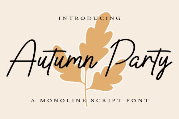 Autumn Party: The Perfect Script Font for Crafters