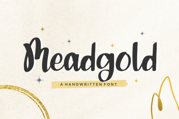 Meadgold Font: Elegant Script for Makers