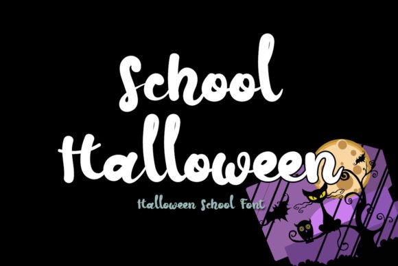 School Halloween Font for Crafters